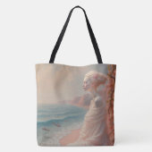 Etheïstische vrouw op Dreamy Beach Tote Bag (Achterkant)