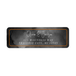 Etheïstische Waterverf Moody Black Halloween bruil Etiket