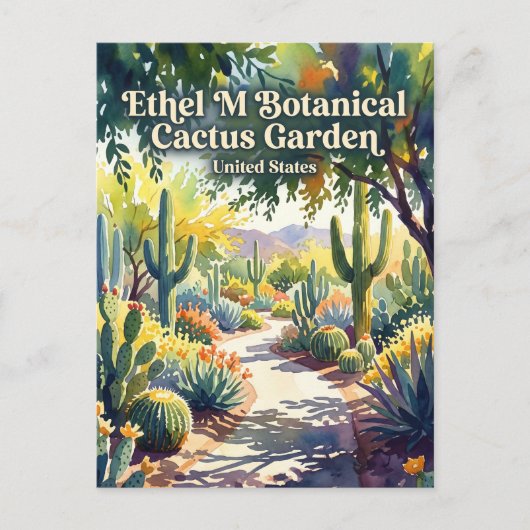 Ethel M Botanische Cactustuin VS Briefkaart (Voorkant)