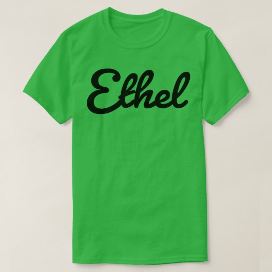 Ethel Naam Typografie T-shirt (Design voorkant)