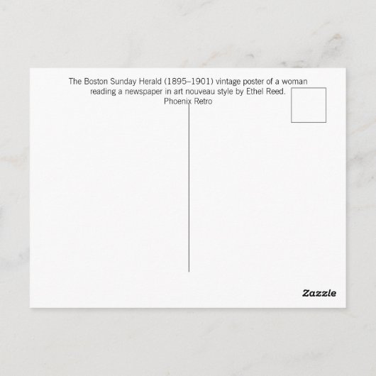 Ethel Reed Briefkaart (Achterkant)