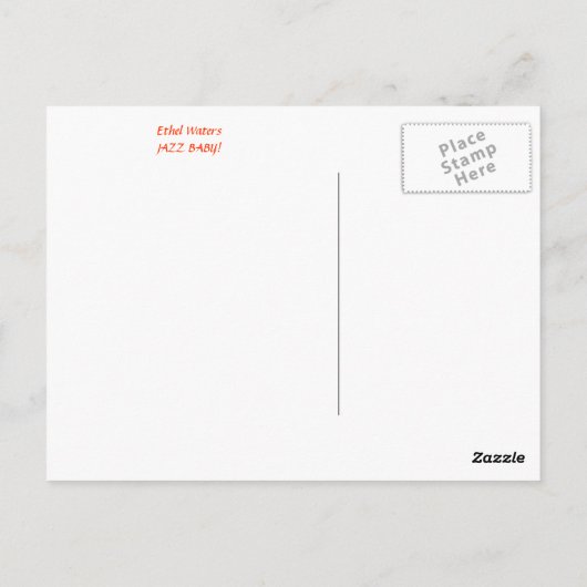 Ethel Waters Briefkaart (Achterkant)