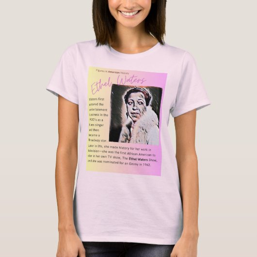 Ethel Waters - Cijfers in de Amerikaanse geschiede T-shirt (Voorkant)