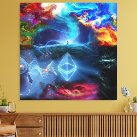 Ether Power art Canvas afdrukken (Insitu (Woonkamer))