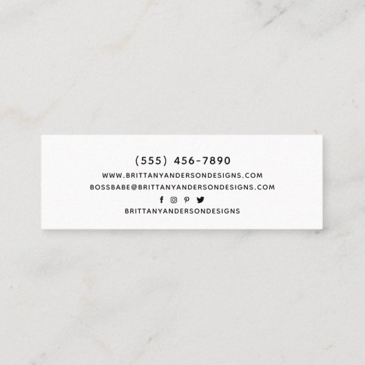 Etheraal Gold Black - Blauwgroen - Abstract aangep Mini Visitekaartje (Achterkant)