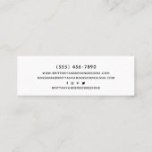 Etheraal Paars zwart en Gold Abstract Mini Visitekaartje (Achterkant)