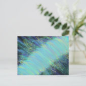 Etheral Aqua Blue River Modern Prophetic Art Briefkaart (Staand voorkant)