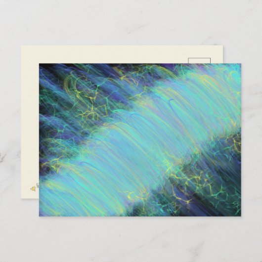 Etheral Aqua Blue River Modern Prophetic Art Briefkaart (Voorkant / Achterkant)