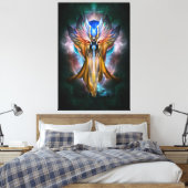 Etheral Beauty_Arsencia_Golden Setren Canvas Prnt Afdruk (Insitu (Slaapkamer))