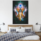 Etheral Beauty_Arsencia_Golden Setren Canvas Prnt Afdruk (Insitu (Slaapkamer))