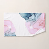 Etheral Blauwgroen & Roze Inky Fantasy Modern Glam Bad Handdoek (Handdoek)