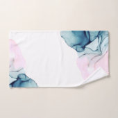 Etheral Blauwgroen & Roze Inky Modern Glamour Bad Handdoek (Handdoek)