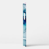 Etheral Blauwgroen Roze Paars Inky Modern Glamour Case-Mate iPhone Case (Achterkant / Rechts)