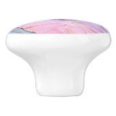 Etheral Blauwgroen Roze Paars Inky Modern Glamour Keramische Knop (Zijkant)