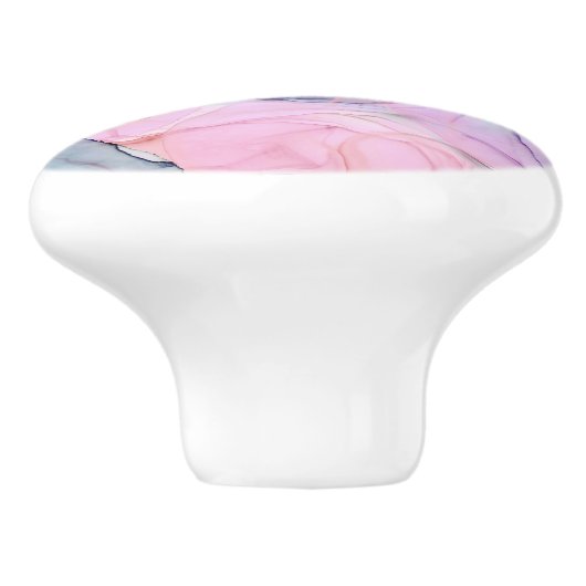 Etheral Blauwgroen Roze Paars Inky Modern Glamour Keramische Knop (Zijkant)