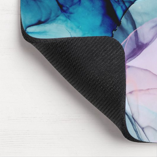 Etheral Blauwgroen Roze Paars Inky Modern Glamour Muismat (Hoek)