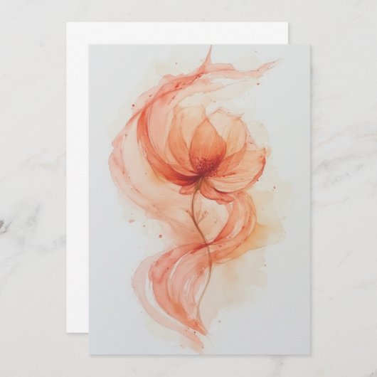 Etheral Bloom Bedankkaart (Voorkant / Achterkant)