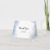 Etheral Blue Ink Waterverf Hartelijk dank Bedankkaart (Voorkant)