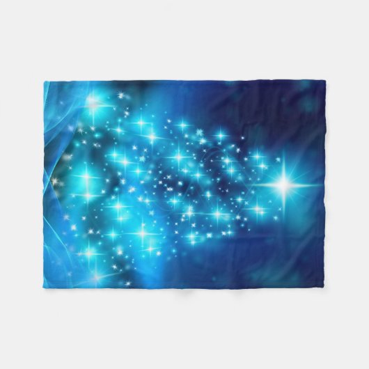 Etheral Blue KerstTree Fleece Blanket (Voorkant (Horizontaal))