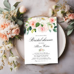 Etheral blush roze florale Vrijgezellenfeest Kaart<br><div class="desc">Viel de bruid-tot-zijn met prachtige roze bloemen design en mooie roze poka stippen terug. Het bloemetjesdetail van de waterverf is uniek voor het trouwthema en een favoriet voor velen. De tekst en de tekst samen met andere eigenschappen van dit ontwerp kunnen worden aangepast door de aanpassingsverbinding te klikken.</div>