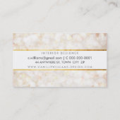 ETHERAL BOKEH patroon elegante gouden strip crème Visitekaartje (Achterkant)