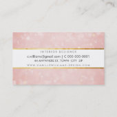 ETHERAL BOKEH patroon elegante gouden strip koraal Visitekaartje (Achterkant)