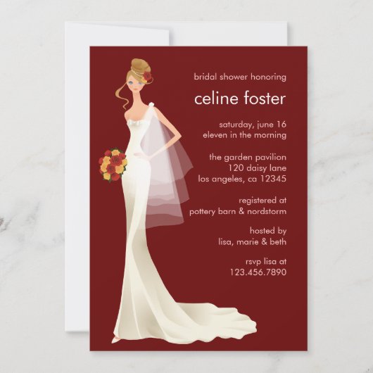 Etheral Bride Wedding Shower Card Kaart (Voorkant)