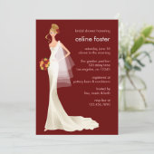 Etheral Bride Wedding Shower Card Kaart (Staand voorkant)