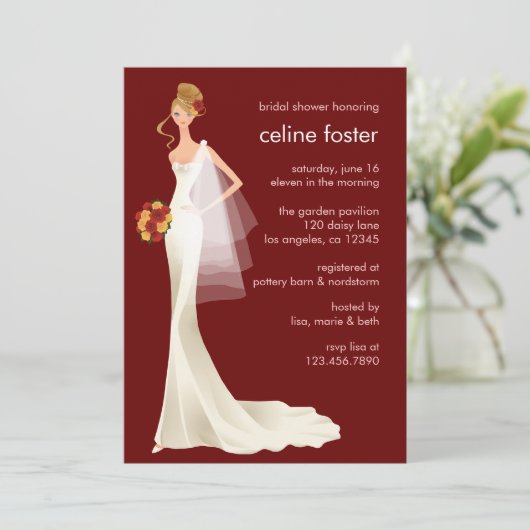 Etheral Bride Wedding Shower Card Kaart (Staand voorkant)