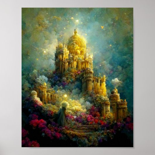 Etheral Castle 3 Fantasy Art Poster (Voorkant)