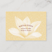 Etheral Champagne Magnolia , Wedding Advieskaart (Achterkant)