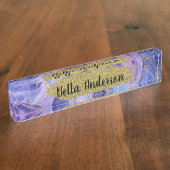 Etheral Cotton Snoep Marble Waterverf Fantasy De Naambordje (Zijkant)