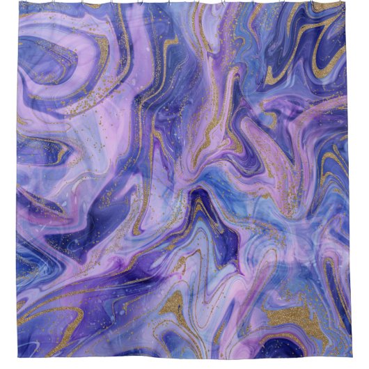 Etheral Cotton Snoep Marble Waterverf Fantasy Douchegordijn (Voorkant)