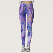 Etheral Cotton Snoep Marble Waterverf Fantasy Leggings (Voorkant)