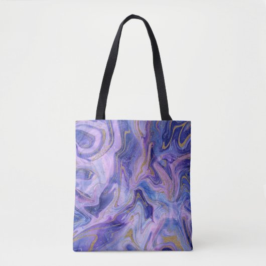 Etheral Cotton Snoep Marble Waterverf Fantasy Tote Bag (Voorkant)