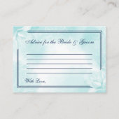 Etheral Crystal Blue Magnolia , Wedding Advieskaart (Voorkant)