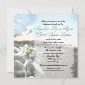 Etheral Edelweiss Wedding Invitation Kaart (Achterkant)
