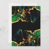 Etheral Emerald Green Gold Wedding Uitnodiging (Achterkant)