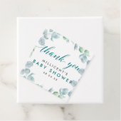 Etheral Eucalyptus Baby shower Dank je wel Bedankjes Labels (In situ)