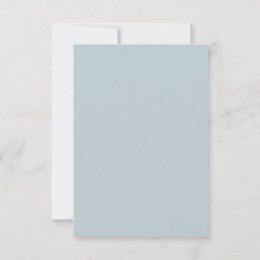 Etheral Eucalyptus Dusty Blue Wedding RSVP Kaartje (Achterkant)