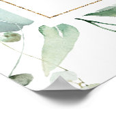 Etheral Eucalyptus Gold Greenery Weddenschap Welko Poster (Hoek)