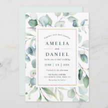 Etheral Eucalyptus Gold Greenery Wedding