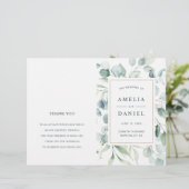 Etheral Eucalyptus Green Wedding Ceremony Programm (Staand voorkant)