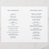 Etheral Eucalyptus Green Wedding Ceremony Programm (Achterkant)