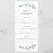 Etheral Eucalyptus Wedding Menu (Voorkant)