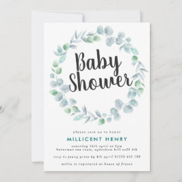 Etheral Eucalyptus WreatBaby shower Kaart