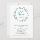 Etheral Eucalyptus WreatscriptBaby shower Kaart (Voorkant)