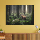 Etheral Fantasy Forest met Radiant Light Canvas Afdruk (Insitu (Woonkamer))