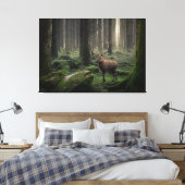 Etheral Fantasy Forest met Radiant Light Canvas Afdruk (Insitu (Slaapkamer))