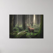 Etheral Fantasy Forest met Radiant Light Canvas Afdruk (Voorkant)